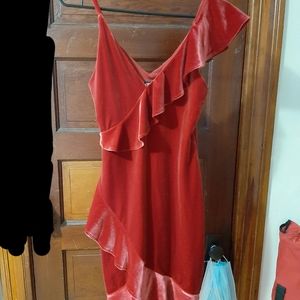 Express bodycon ruffled dress